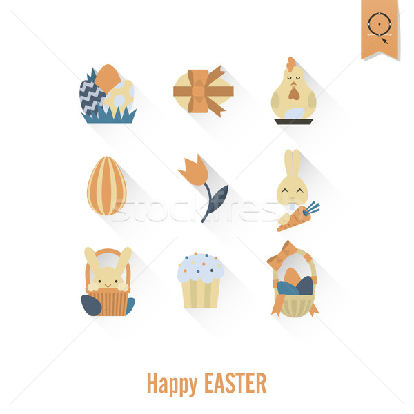 Stock foto: Feier · Ostern · Symbole · Vektor · sauber · Arbeit