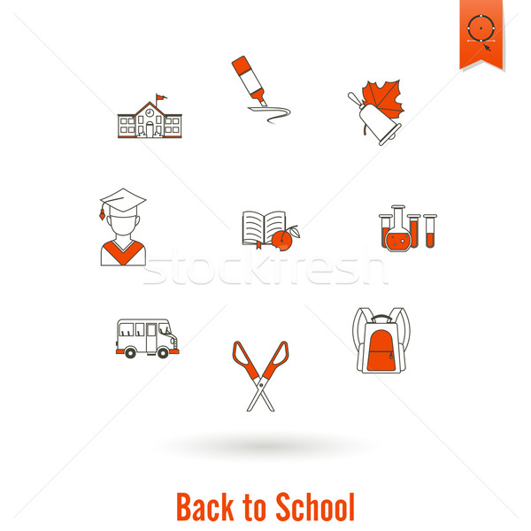 School and Education Icons Stock photo © HelenStock