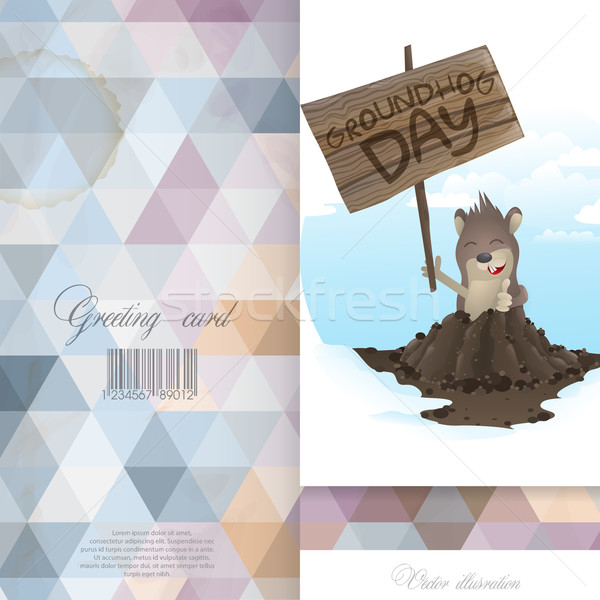 幸せ 日 グリーティングカード デザインテンプレート eps 10 ストックフォト © HelenStock