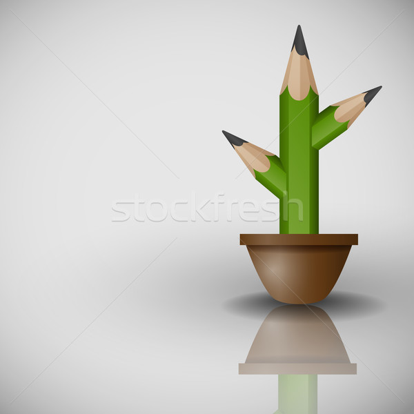 Pencil In The Form Of A Cactus. Stock photo © HelenStock