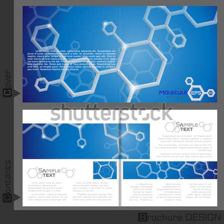 Molecule Brochure Design. Stock photo © HelenStock