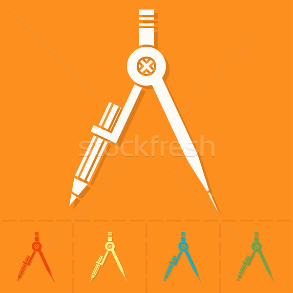 Stock foto: Schule · Bildung · Symbole · Symbol · Kompass · Design