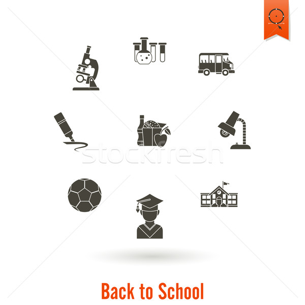 School and Education Icons Stock photo © HelenStock