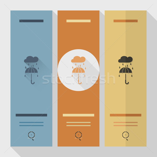 ストックフォト: 傘 · 雨 · 秋 · アイコン · 単純な