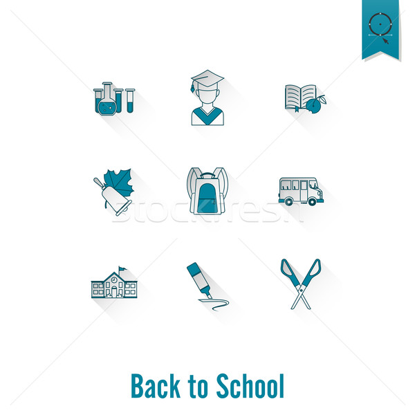School and Education Icons Stock photo © HelenStock