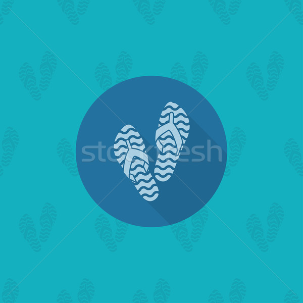 Summer and Beach Simple Flat Icon Stock photo © HelenStock