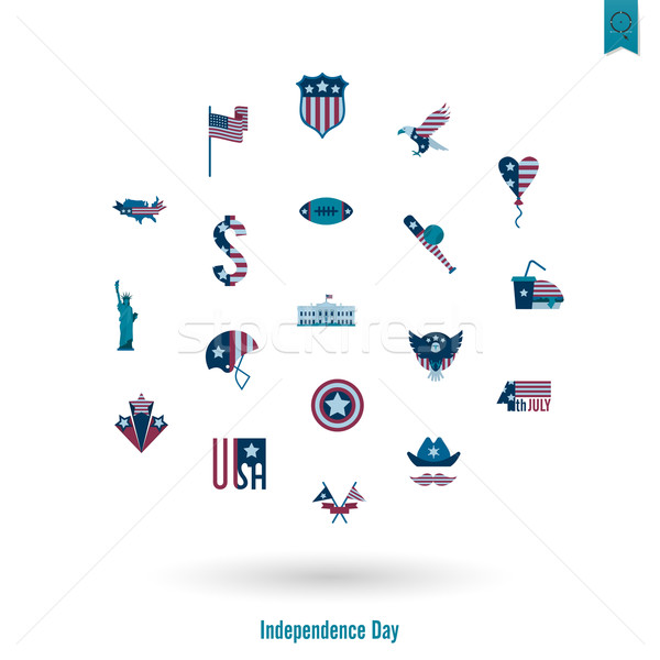 Zi Statele Unite simplu icoane vector Imagine de stoc © HelenStock
