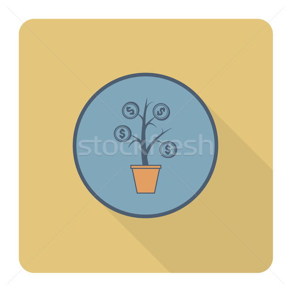 Foto stock: Dinero · flor · negocios · financiar · icono · simple