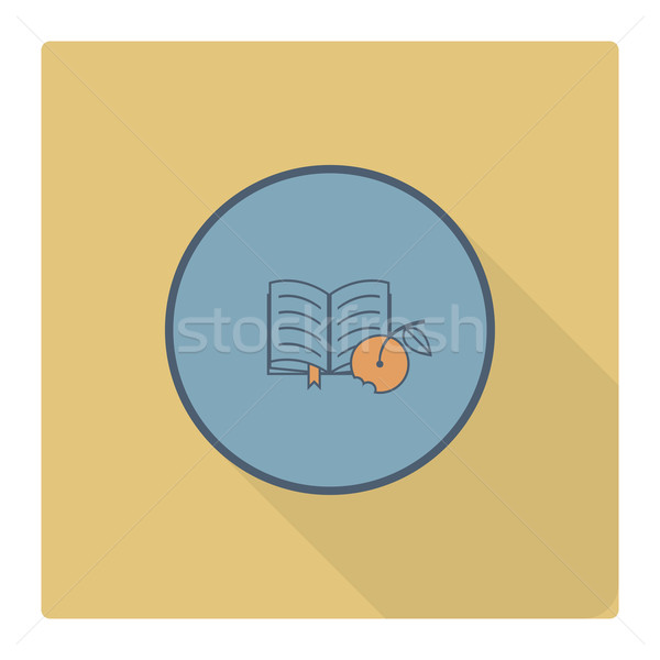 şcoală educaţie icoane icoană carte măr Imagine de stoc © HelenStock