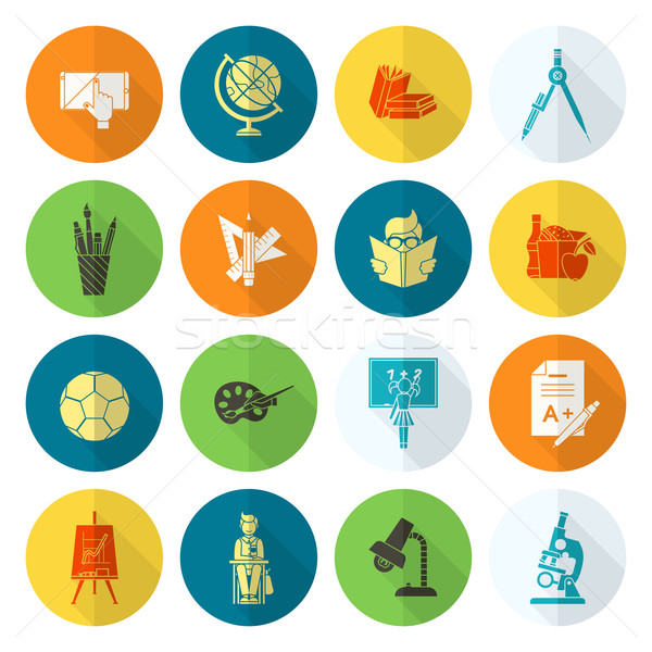 School and Education Icons Stock photo © HelenStock