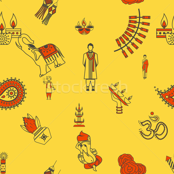 Indio festival diwali vector flor Foto stock © HelenStock