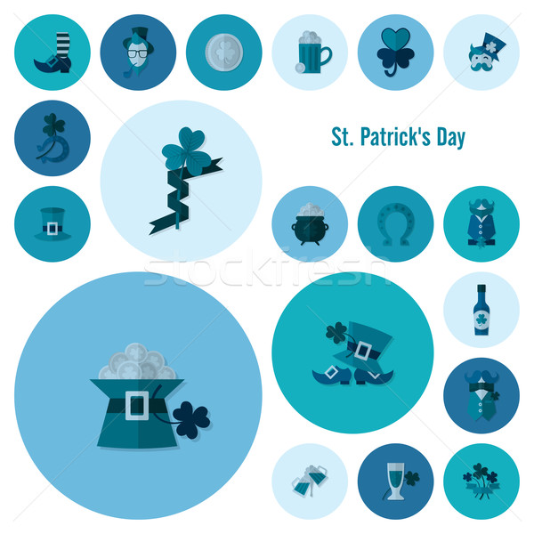 Saint Patricks Day Icon Set Stock photo © HelenStock