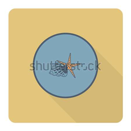 Summer and Beach Simple Flat Icon Stock photo © HelenStock