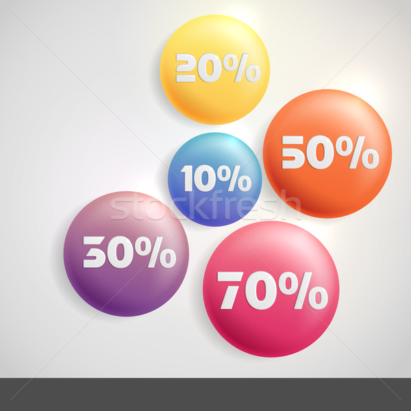 Stock photo: Sale Buttons With Discount.