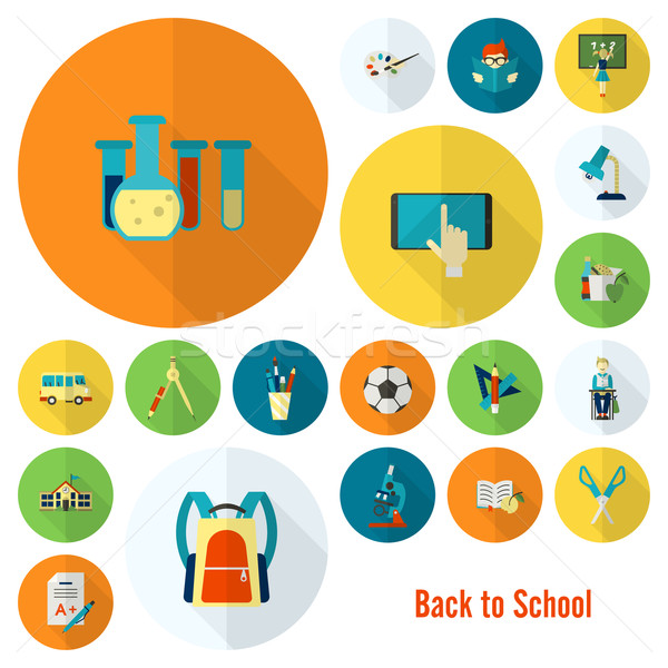 School and Education Icons Stock photo © HelenStock