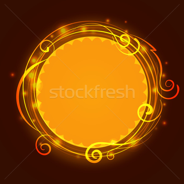 Abstract bruin mysticus kant swirl patroon Stockfoto © heliburcka