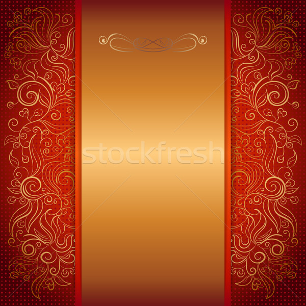 red royal invitation card Stock photo © heliburcka