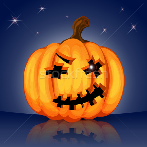 Evil scary Halloween pumpkin Stock photo © heliburcka
