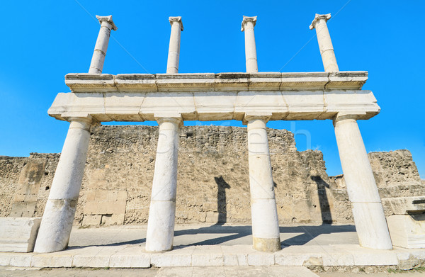 Stockfoto: Oude · ruines · Italië · straat · reizen · steen