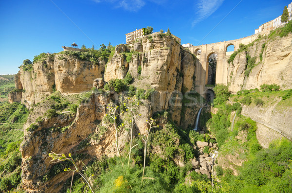 Köprü kanyon malaga İspanya gökyüzü şehir Stok fotoğraf © HERRAEZ