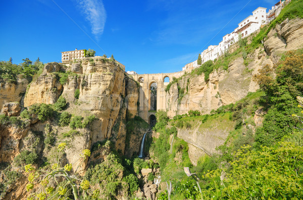 Köprü kanyon malaga İspanya gökyüzü şehir Stok fotoğraf © HERRAEZ