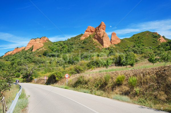 Mountain road in Las Medulas, ancient roman mines and natural park in Leon, Spain. Stock photo © HERRAEZ