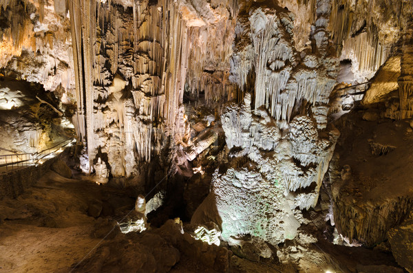 Formations; Stalactites and stalagmites in the famous Nerja Caves, In Nerja, Málaga Province, Andalu Stock photo © HERRAEZ