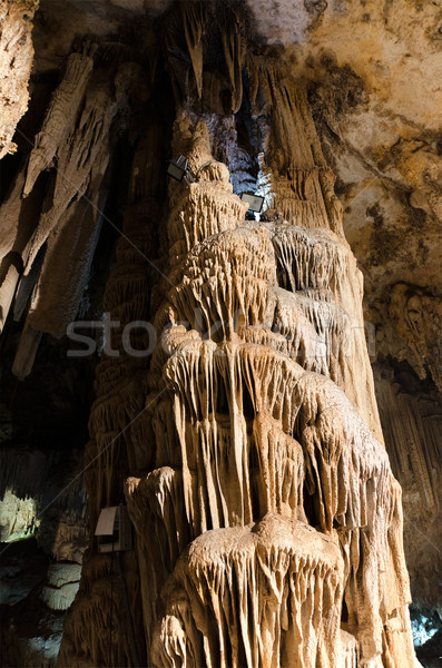 Formations; Stalactites and stalagmites in the famous Nerja Caves, In Nerja, Málaga Province, Andalu Stock photo © HERRAEZ