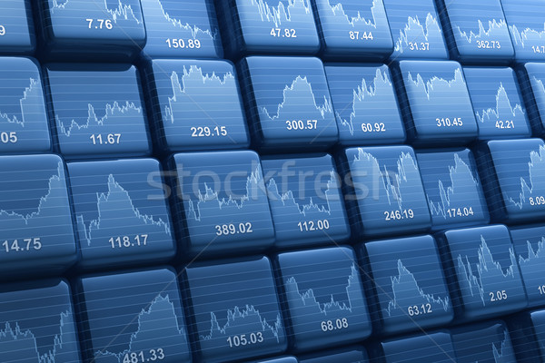 Stock photo: Stock index cubes
