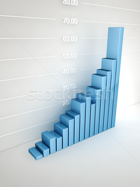 Foto stock: Resumen · gráfico · de · barras · pared
