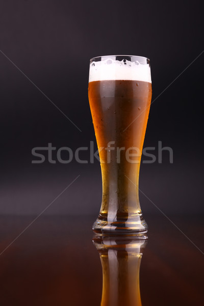 Vidrio cerveza oscuro beber Foto stock © hiddenhallow