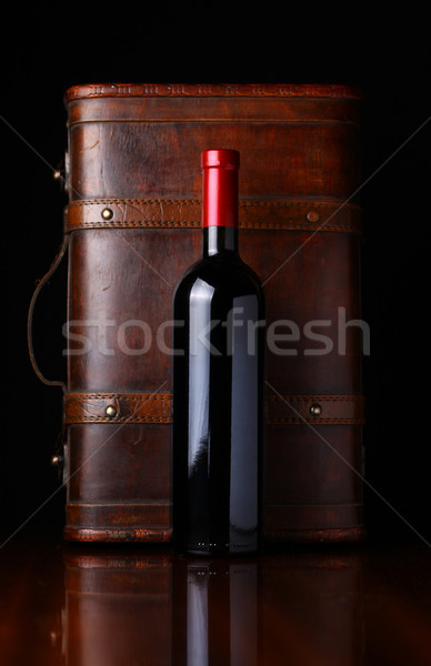 Botella vino tinto cuadro vino Foto stock © hiddenhallow