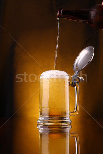 Pouring beer Stock photo © hiddenhallow