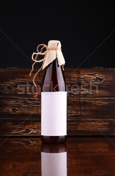 Botella casa cerveza etiqueta plantilla Foto stock © hiddenhallow