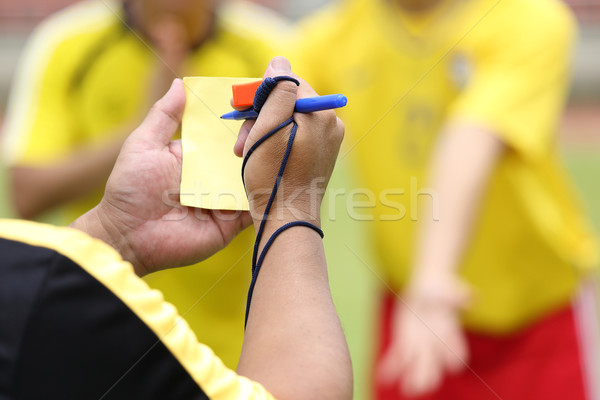 Referee soccer recorded player foul  Stock photo © hin255