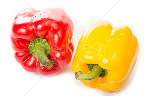 Red and Yellow paprika isolated  Stock photo © hin255