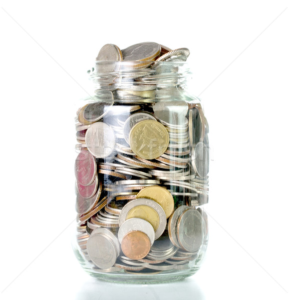 Takarékosság pénz üveg pénz jövő beruházás Stock fotó © hin255