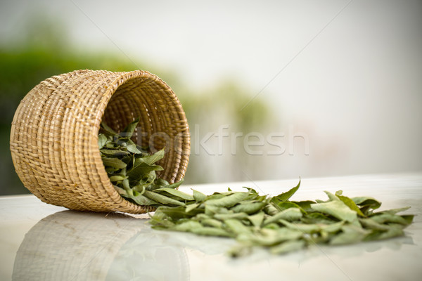 Close up Dried curry leaves  Stock photo © hin255