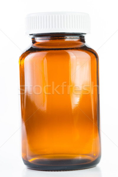 Fläschchen Pillen medizinischen Container weiß Stock foto © hin255