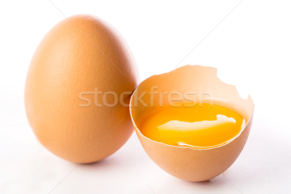 Broken egg isolated placed  Stock photo © hin255
