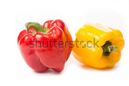 Red and Yellow paprika isolated  Stock photo © hin255