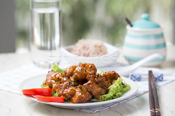 芝麻 雞 紅燒 整個 糧食 / sesame teriyaki chicken