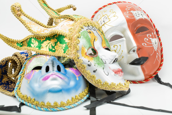 Kleurrijk drama masker geïsoleerd witte abstract Stockfoto © hin255
