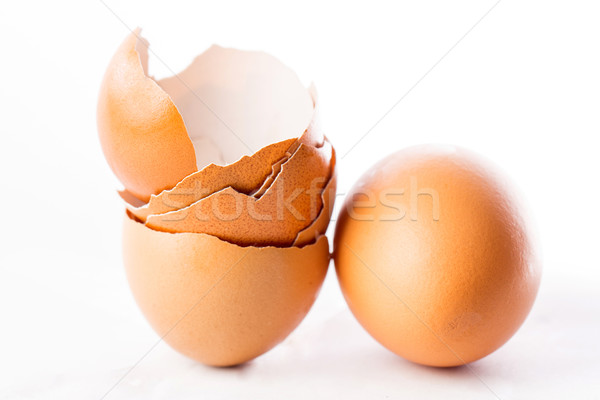 Törött tojás izolált étel farm élet Stock fotó © hin255