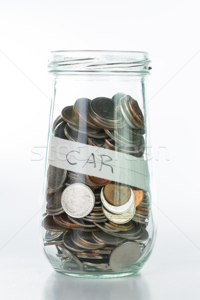 Stock foto: Speichern · Geld · Flasche · Cash · Zukunft · Investitionen