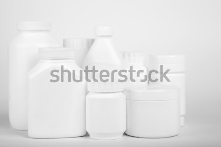 Imagine de stoc: Pastile · medicament · recipient · izolat · alb · fundal