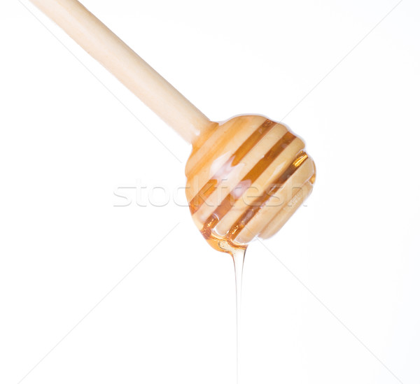 Stock photo: Honey diping and dipper isolated