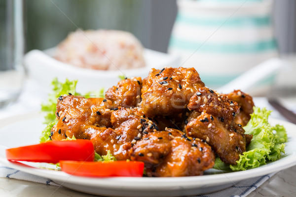 粮食 / sesame teriyaki chicken recipe with whole grain rice