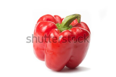 Rouge paprika isolé blanche vert manger Photo stock © hin255