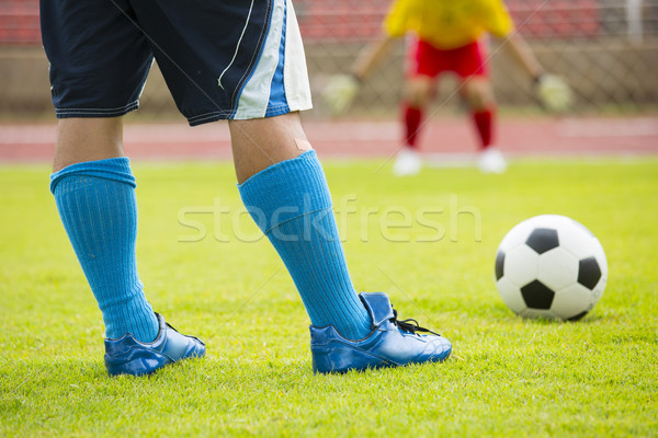 Soccer player preparing free kick  Stock photo © hin255